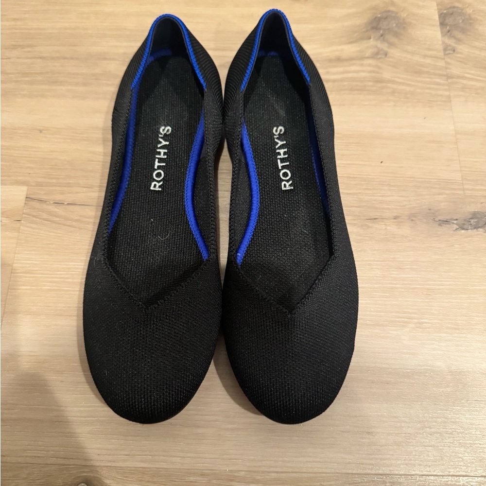 Rothy's Black and Blue Women's Loafers - Picture 2 of 4